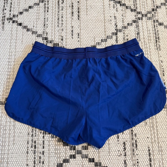 Nike Women's Dri-Fit Blue Running Shorts Stretch Waist Drawstring Large - Picture 5 of 7